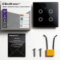 Qoltec Smart 4 Channel Touch Switch for Light Control | Wi-Fi | Timer | Tuya | Smart Life | Tempered Glass | Black Qoltec Smart 4 Channel Touch Switch for Light Control | Wi-Fi | Timer | Tuya | Smart Life | Tempered Glass | Black