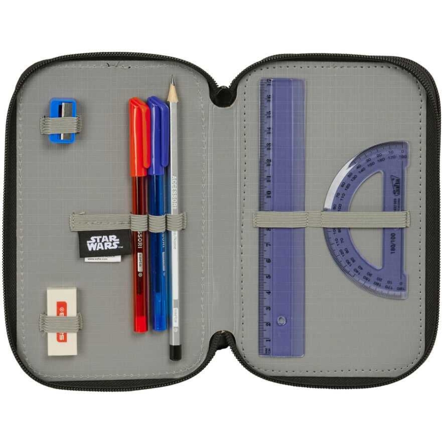 Safta Star Wars Mandalorian & Grogu kolmekordne pliiatsitasku 37tk – 3