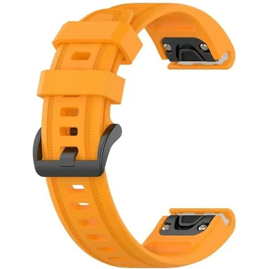 Beline pulksteņa siksna Garmin Fenix 8/7S/6S/5S/mk3/mk3i/Instinct 2S Oranža – 2