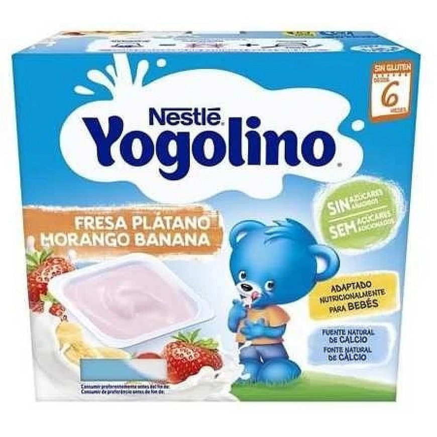 Nestle Yogolino strawberry and banana 6m 4x 100g
