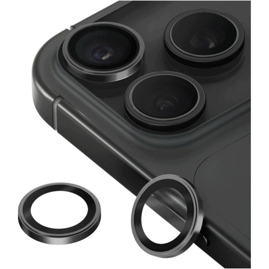 UNIQ Optix Prime camera lens protection for iPhone 18 Pro / iPhone 18 Pro Max, graphite color – 3