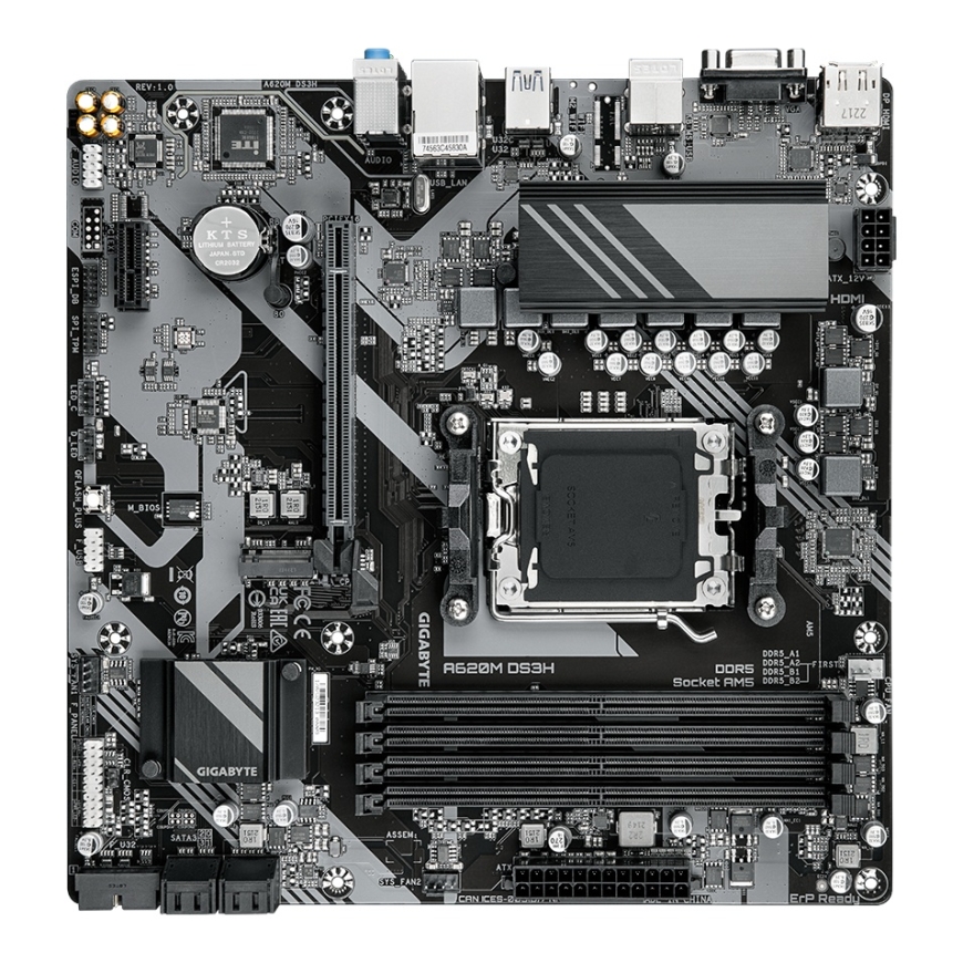 GIGABYTE A620M DS3H emolevy AMD A620 Pistoke AM5 mikro ATX – 4