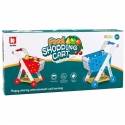 Lean Toys Детская корзина для покупок с аксессуарами, синяя, 42 × 28 × 48 см, 26 деталей Lean Toys Детская корзина для покупок с аксессуарами, синяя, 42 × 28 × 48 см, 26 деталей
