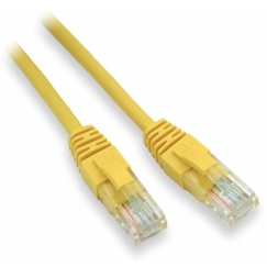 LYNX UTP patch cable Cat5e, PVC, CCA, 0.1 m, yellow (pack of 10 pcs)