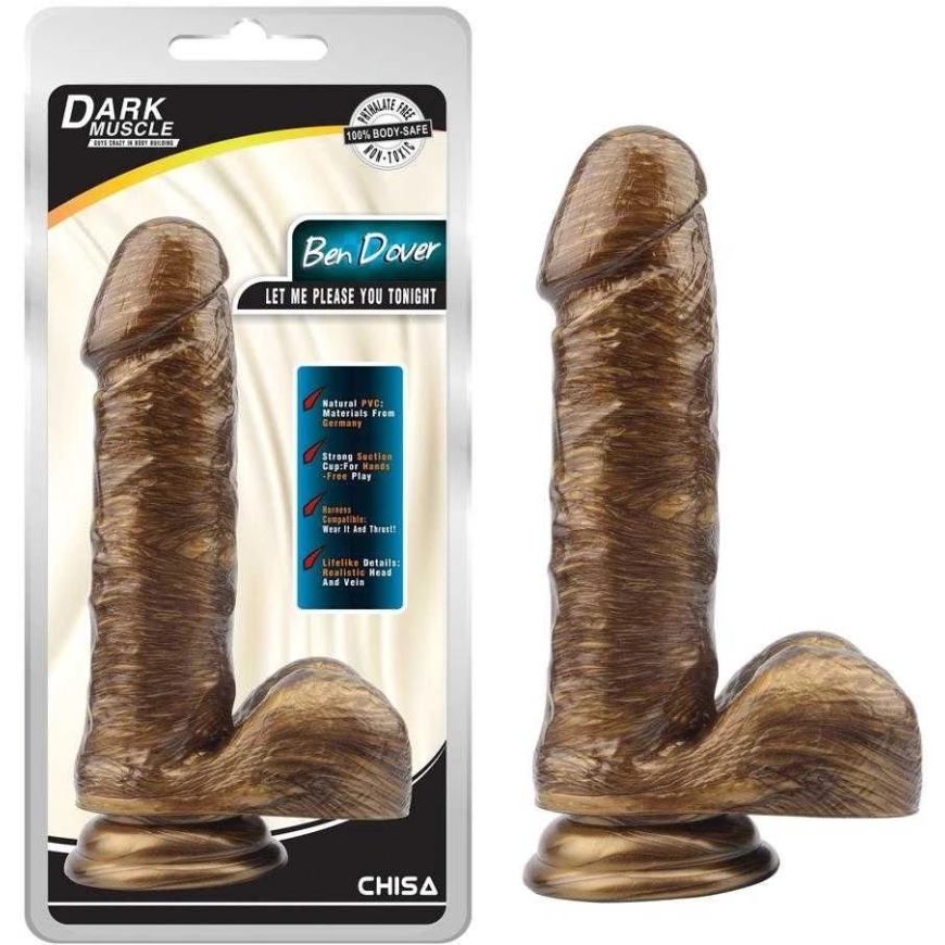 Darkmuscle Dildo reālistiska dzimumlocekļa ar sēklidām sūcējs 19 cm – 5