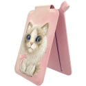 Magnētiskā telefona vāciņš-maciņš ar statīvu Nimmy New Big-Eye Cute Pets 2.0 Cat, rozā