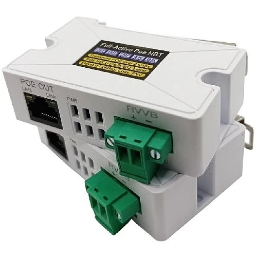 Extra Digital PoE 10/100M Extender over 2-wire Cable, up to 200 m. Set