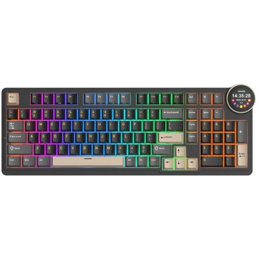 Royal Kludge RK-N99 RGB Phantom belaidė klaviatūra | 96%, Hot-swap, rusvai gelsvas switches, US