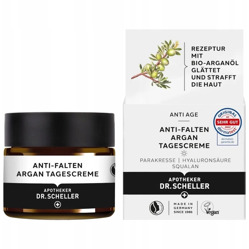 Dr. Scheller Aizsargājošs Argan Vieglais Vegāns Bezalkoholisks Bezglutēna Bezlaktozes Bezsulfāts Firmo un Anti-Aging Dienas Krēm – 2
