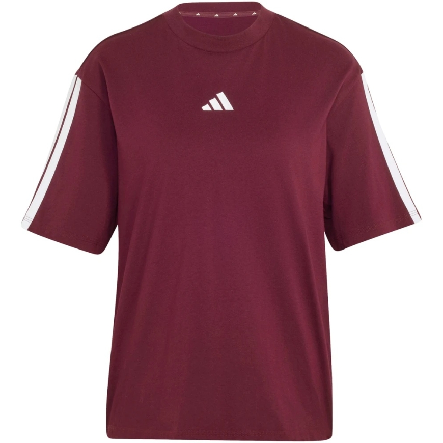 adidas Essentials 3-Stripes Boyfriend sieviešu T-krekls bordo KF6287 (M) – 2