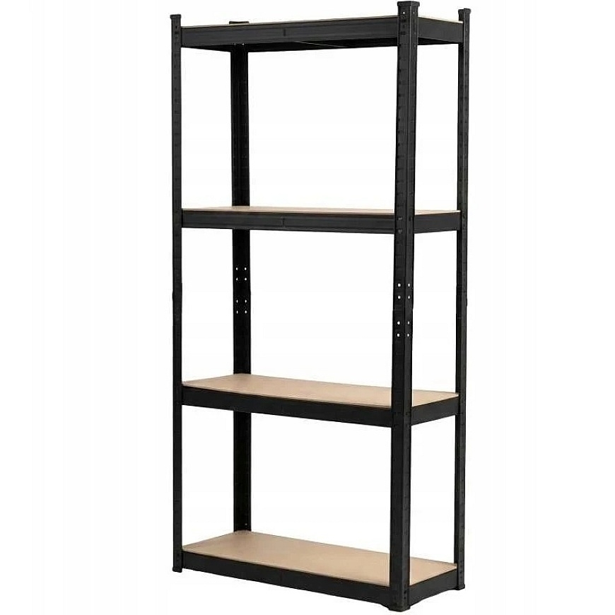 Shelf Lentyna Pressurized metal shelf, 4 shelves, 1500 × 750 × 300 mm, 100 kg, black – 2
