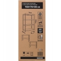 Shelf Lentyna Pressurized metal shelf, 4 shelves, 1500 × 750 × 300 mm, 100 kg, black Shelf Lentyna Pressurized metal shelf, 4 shelves, 1500 × 750 × 300 mm, 100 kg, black