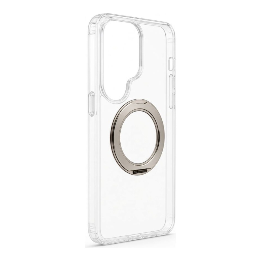 Samsung Galaxy S26 Ultra Hybird -kotelo MagSafella, PC+TPU, 360 asteen metallinen tuki, läpinäkyvä