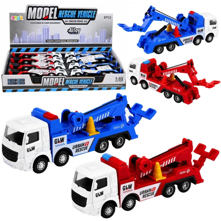 Lean Toys Kravas auto ar krānu 1:55 – 2