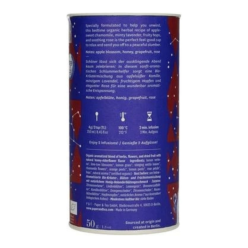 „Paper & Tea“ saldi lopšinė – biri arbata – 50 g skardinė – 2