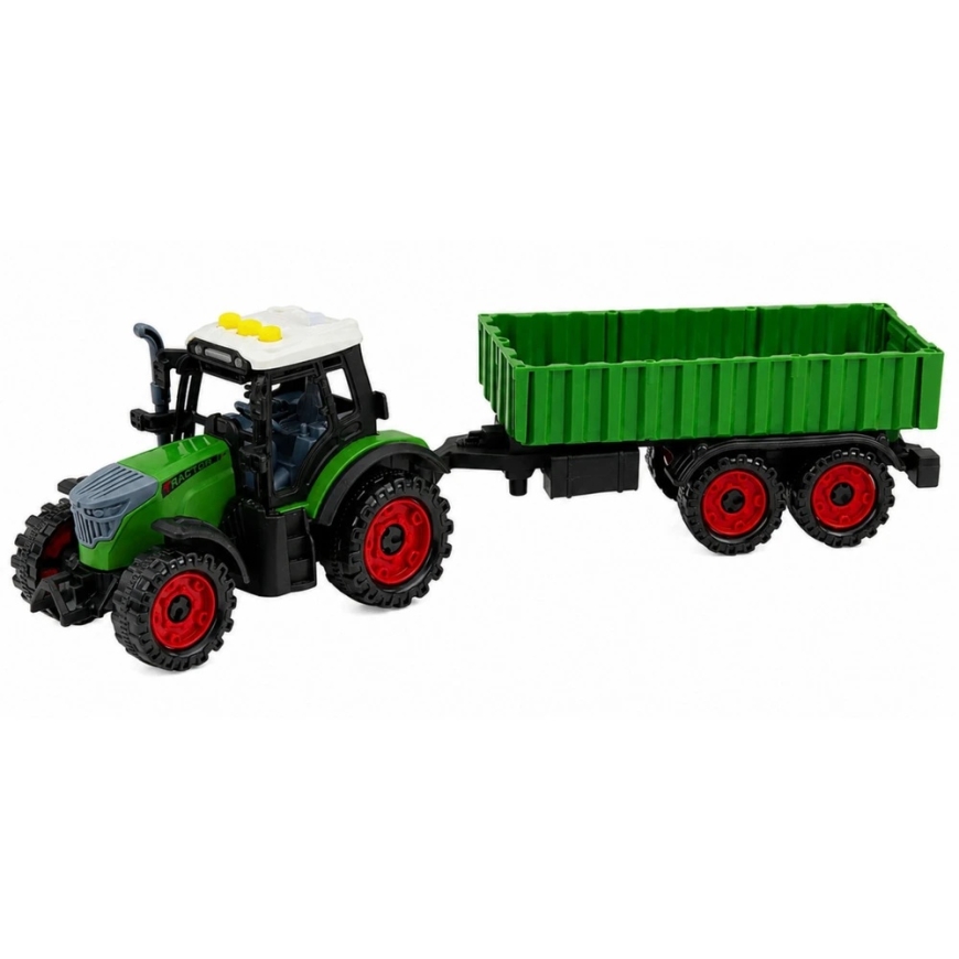 Lean Toys Lelutraileri kahdella akselilla, valon ja äänen efektit, vihreä, 35 × 9,5 × 8 cm – 2
