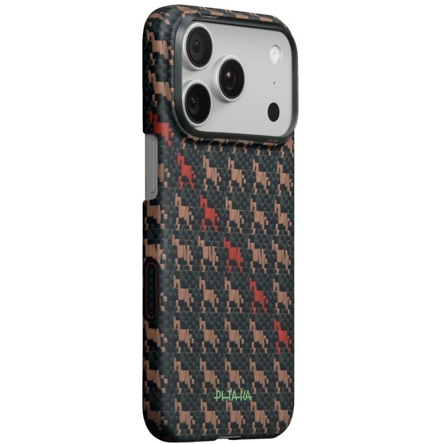 PITAKA Edge Case Happiness Rides In Case for iPhone 17 Pro Max / 18 Pro Max, black kylin