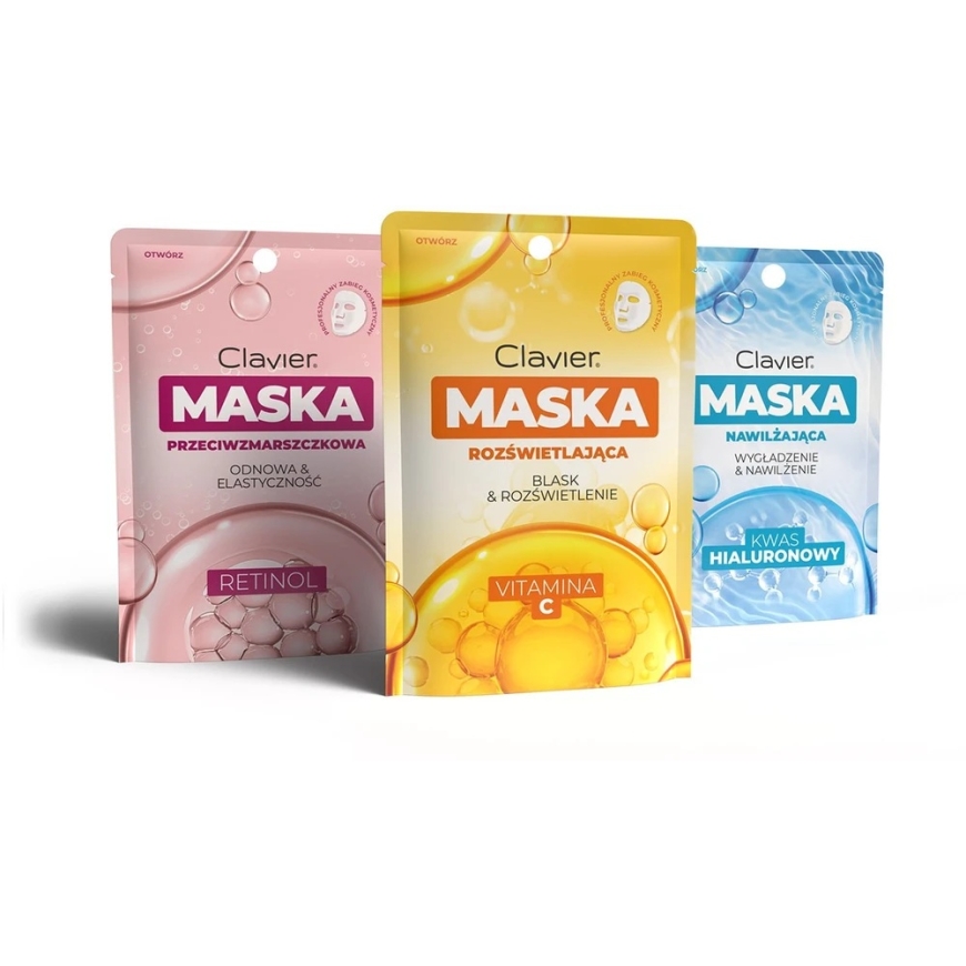 Aplb Clavier Šviesinamoji lakštinė kaukė su vitaminu C, 10 vnt. – 3
