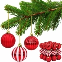 Edelman Decorative Plastic Christmas Tree Balls Safe 27 pcs 6 cm Red White MICA Edelman Decorative Plastic Christmas Tree Balls Safe 27 pcs 6 cm Red White MICA