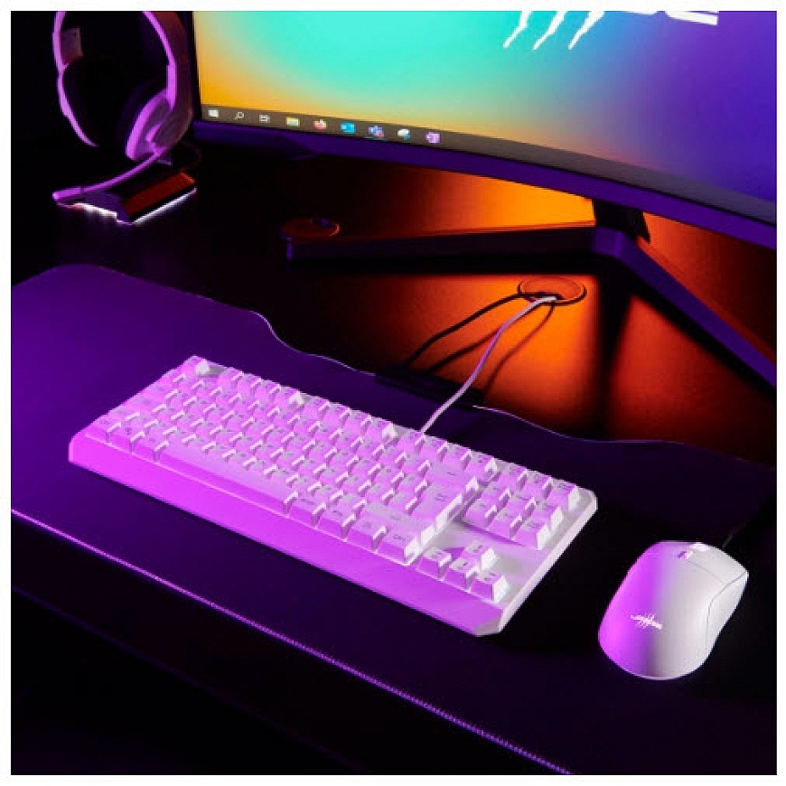 Hama Exodus 220 TKL klaviatūra Žaidimams USB QWERTZ Vokiečių Balta – 3