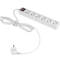 Plastrol Continuous Extension Cord with Six-Socket Plug