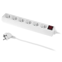 Plastrol Continuous Extension Cord with Six-Socket Plug