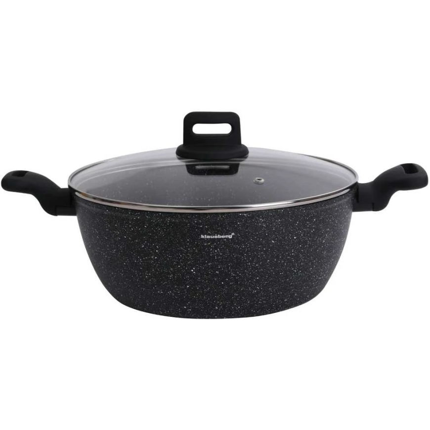 Puodas Puodas, juodas marmuras, 28 cm skersmens, 5,71 l, Klausberg