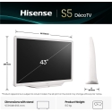 Hisense 43S5DQ 109,2 cm (43") 4K Ultra HD Älytelevisio Wi-Fi Valkoinen Hisense 43S5DQ 109,2 cm (43") 4K Ultra HD Älytelevisio Wi-Fi Valkoinen