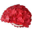 Crowell Flowers Swim Cap Red col.1 Crowell Flowers Swim Cap Red col.1