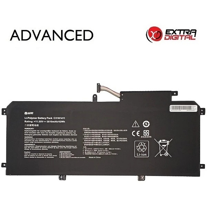 Laptop Battery ASUS C31N1411, 3610mA, Extra Digital Advanced