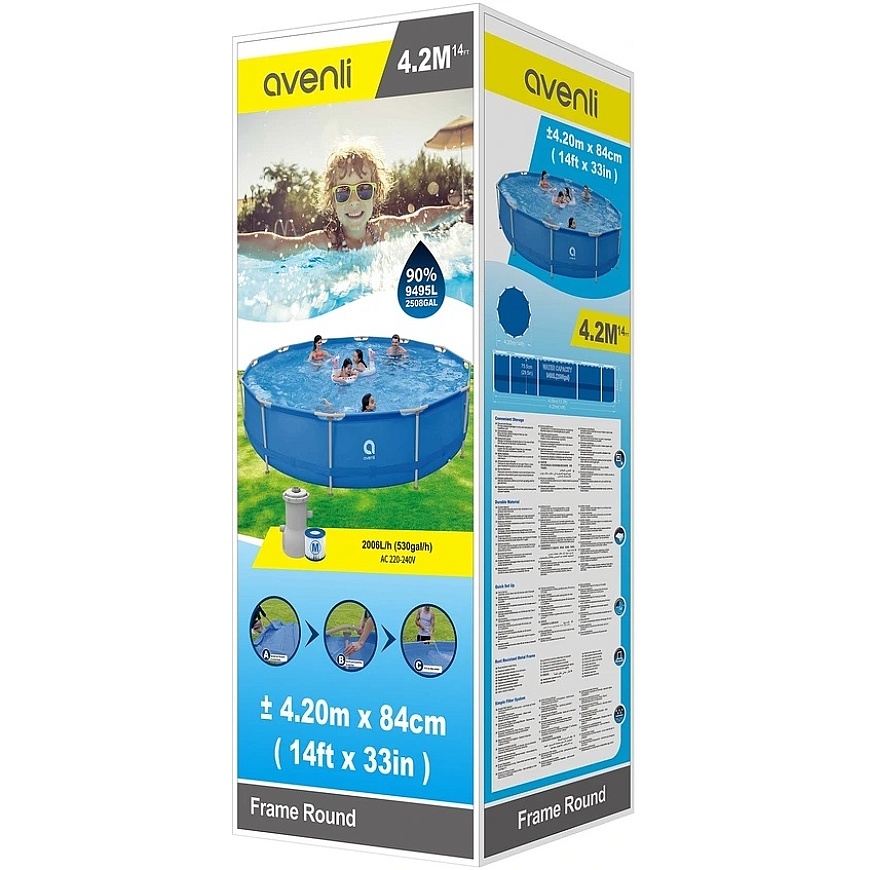 Bassein/ AVENLI Ümar raambassein 427x84 komplekt – 3