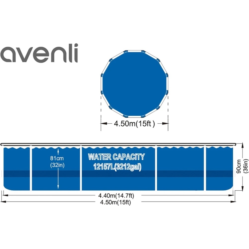 Bassein/ AVENLI Ümar raambassein 427x84 komplekt – 5