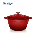 Enamelled cast iron frying pan with lid 22x9.5 cm, 2.9 l, red line, "Cooking by Heinner" Enamelled cast iron frying pan with lid 22x9.5 cm, 2.9 l, red line, "Cooking by Heinner"