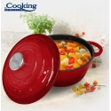 Enamelled cast iron frying pan with lid 22x9.5 cm, 2.9 l, red line, "Cooking by Heinner" Enamelled cast iron frying pan with lid 22x9.5 cm, 2.9 l, red line, "Cooking by Heinner"