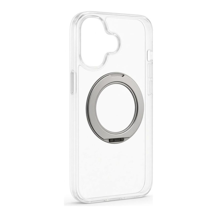 Apple iPhone 17 Hybird-kuori Magsafen kanssa PC+TPU 360 metallituki läpinäkyvä
