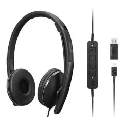 Lenovo 4XD1M45627 headphones/headset Wired Head-band USB Type-C Black