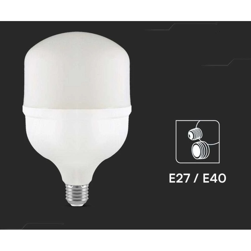 V-tac 50W LED лампочка, белая, T140, E27, 6500K – 5