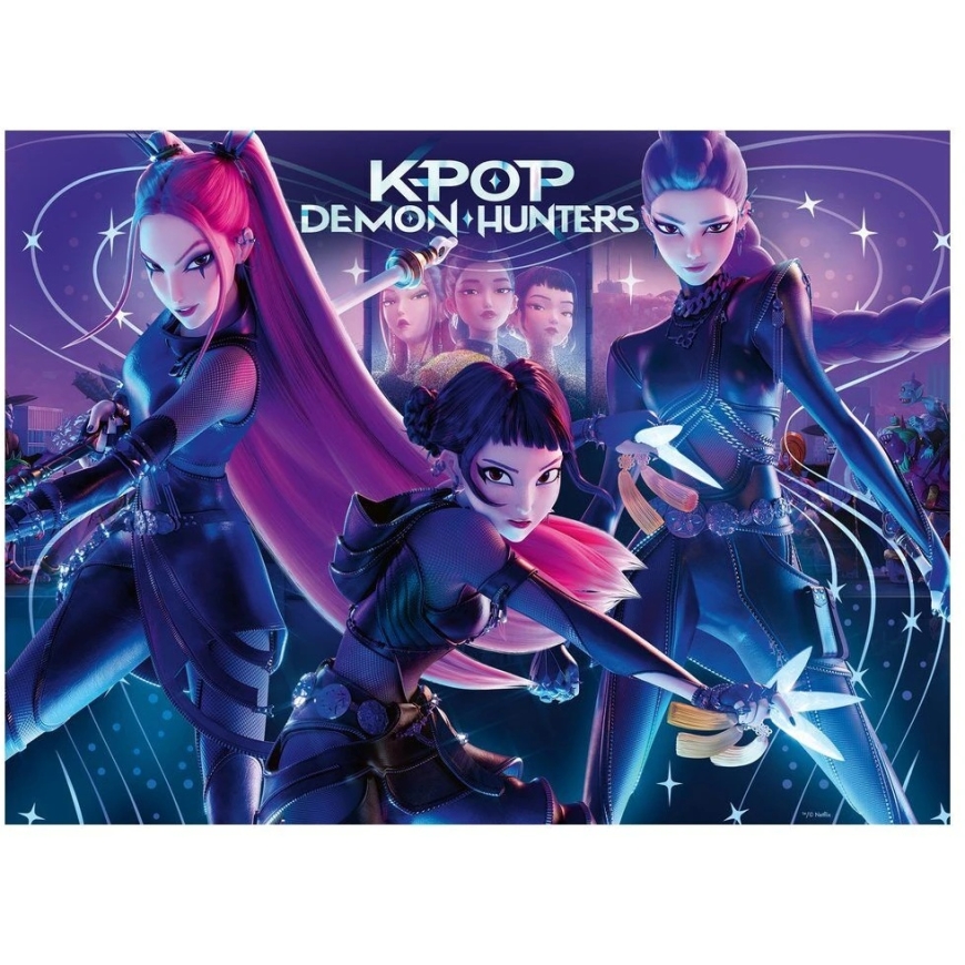Ravensburger KPop Demon Hunters Rumi, Mira un Zoey XXL puzl 300 gabali