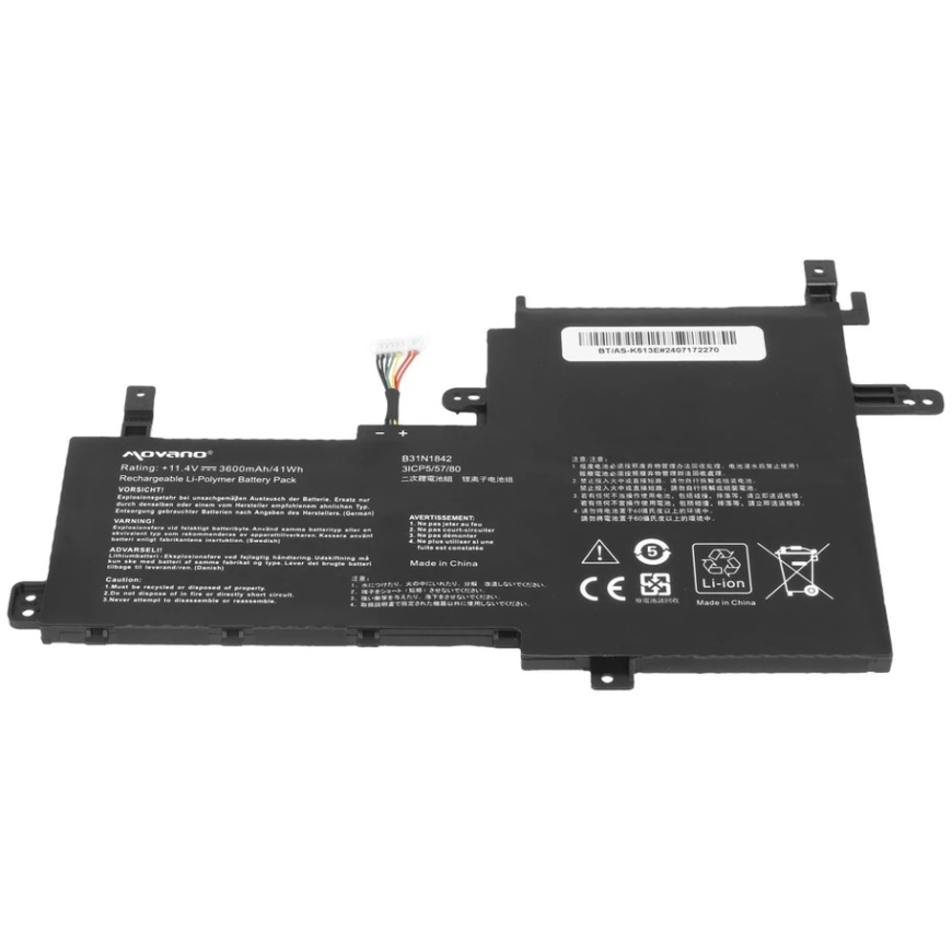 Movano "Asus vivobook k513e m513i s513e v531fa x531f" b31n1842 аккумулятор - 3600 мАч (41 Втч) – 2