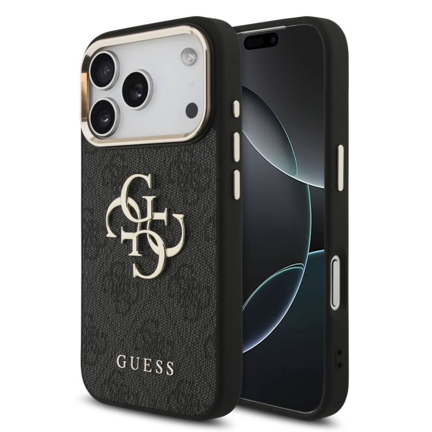 Apple iPhone 18 Pro HC 4G PU W/ Big 4G Classic Logo GD Musta