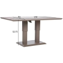 Home4You Galda "MARENDA" 150 x 90 x H2–75 cm, pelēka smilšu krāsa Home4You Galda "MARENDA" 150 x 90 x H2–75 cm, pelēka smilšu krāsa