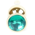 B Series Heavyfun Plug-Jewellery Gold BUTT PLUG - Green B Series Heavyfun Plug-Jewellery Gold BUTT PLUG - Green