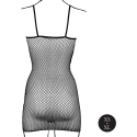 Short dress with net structure and spaghetti straps Short dress with net structure and spaghetti straps