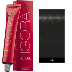 Wella Professionals Schwarzkopf Professional, Igora Royal, permanent hair dye, 1-0, 60 ml for women