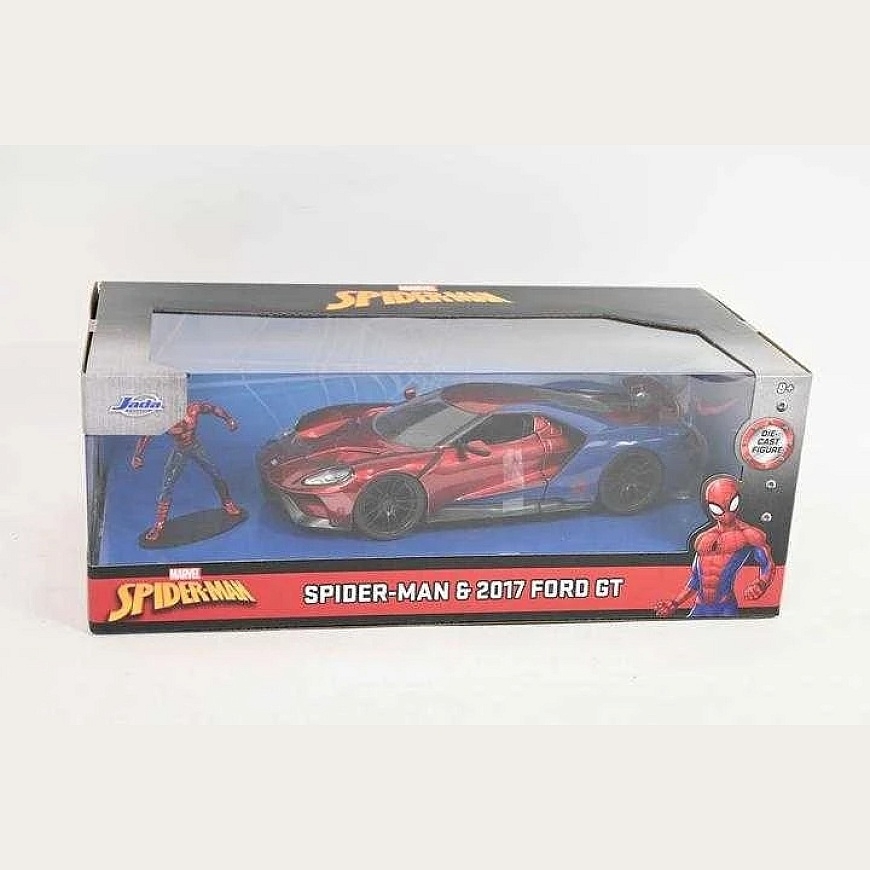 Simba Jada,Disney Jada - Marvel Žmogus-voras 2017 Ford GT 1:24, 20 cm (9399725314R00) – 2