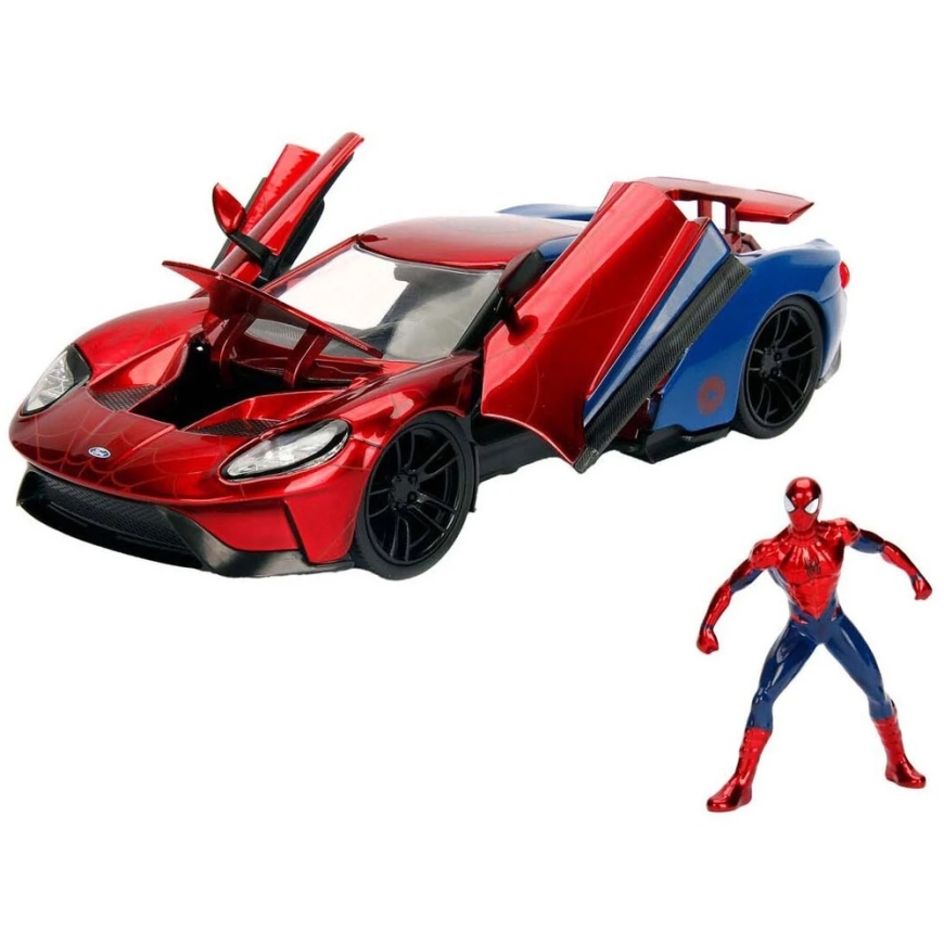 Simba Jada,Disney Jada - Marvel Žmogus-voras 2017 Ford GT 1:24, 20 cm (9399725314R00) – 4