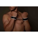 Whips Collections Handcuffs - Handcuffs for men with fastening hooks, white Whips Collections Handcuffs - Handcuffs for men with fastening hooks, white