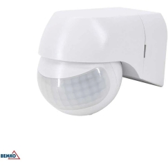 Bemko Paviršinis judesio daviklis, baltas, IP44, max 800W, 180°, max 12m