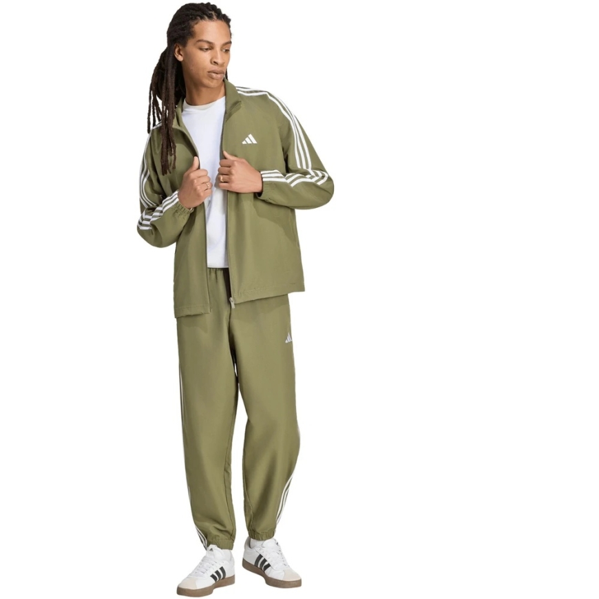 adidas Meeste 3-Stripes Woven oliiviroheline KY2300 (XL)