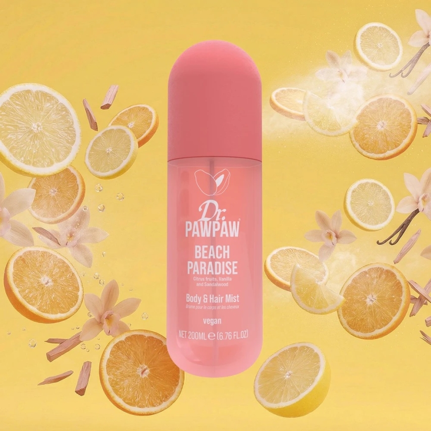 Dr. PawPaw Beach Paradise juukse- ja kehapihusti Citrus, 200 ml – 2